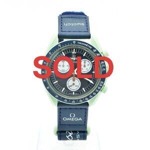 Omega x Swatch Watch 42mm Women&#039;s Navy Blue 350-052125